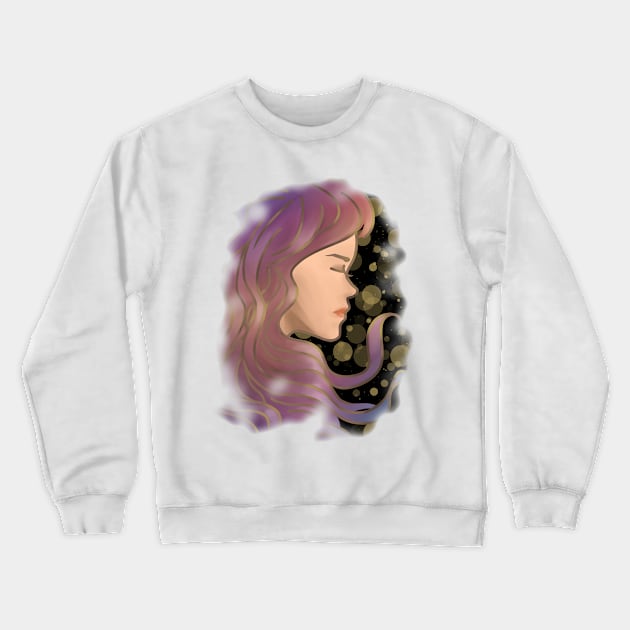 sleeping lady Crewneck Sweatshirt by Mucc.us